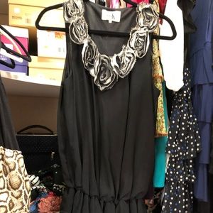 Black top with flowers